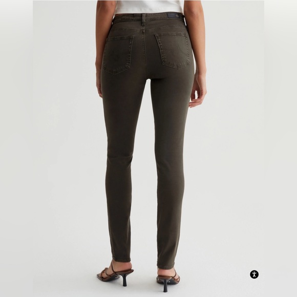 Adriano Goldschmidt Jeans, The Prima, Mid-rise Cigarette Leg, Army Green, Sz 24R - Picture 6 of 16